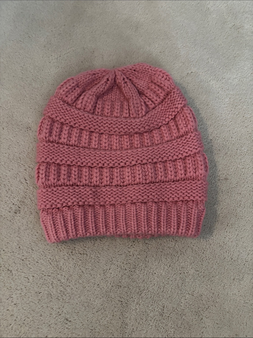 Cozy Chunky Knit Pink Beanie